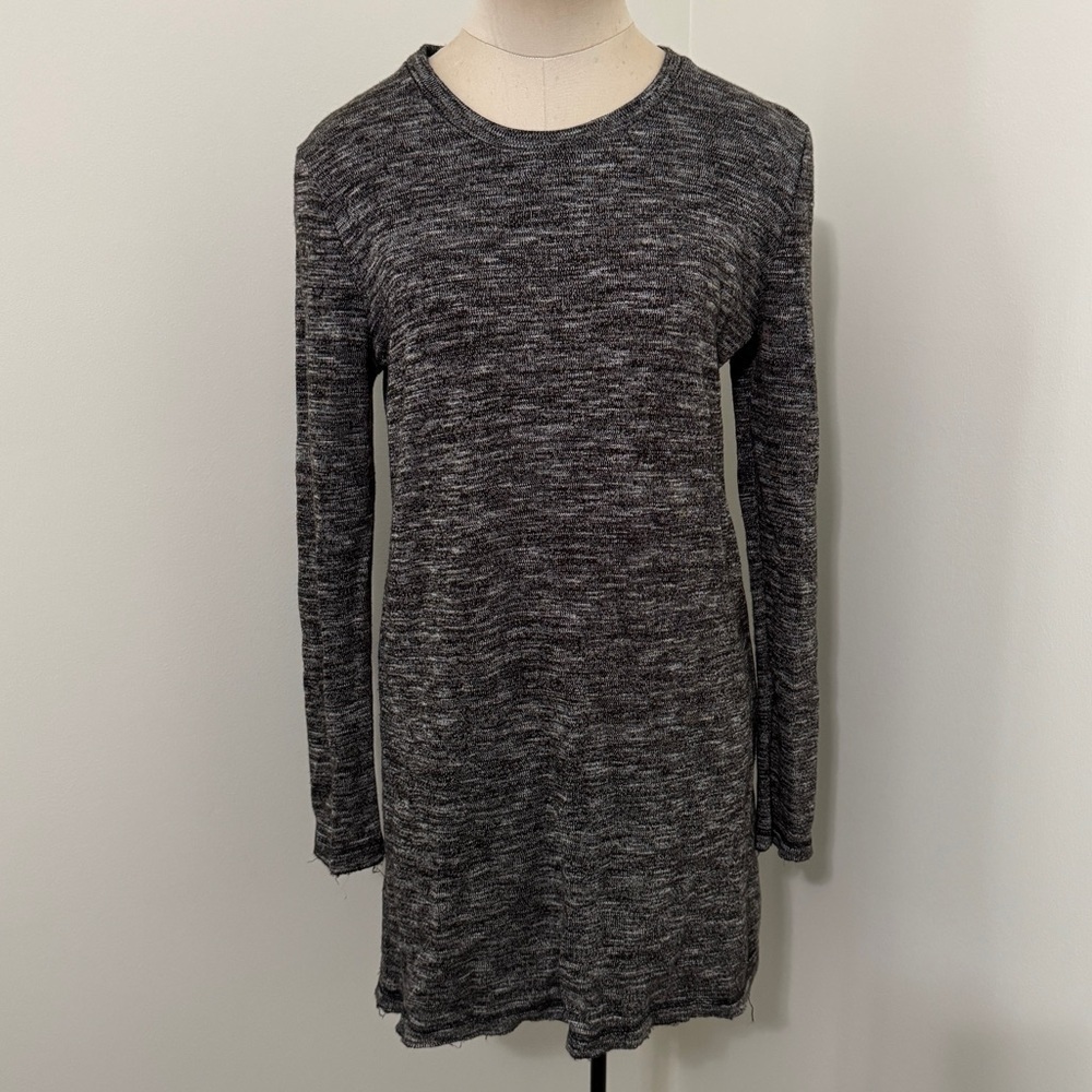 10 Ten Tree Medium Heather Gray Long Sleeve Mini Shirt Dress ~ Casual Outdoor